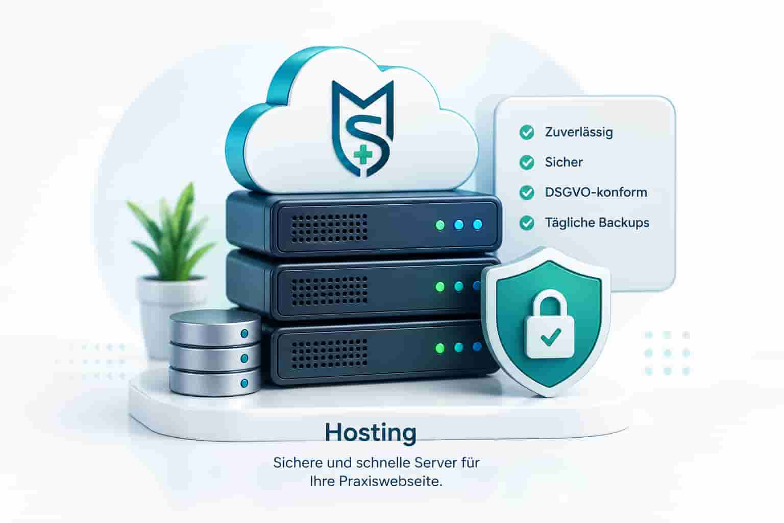 Hosting für Praxiswebseiten mit Sicherheit und Backups