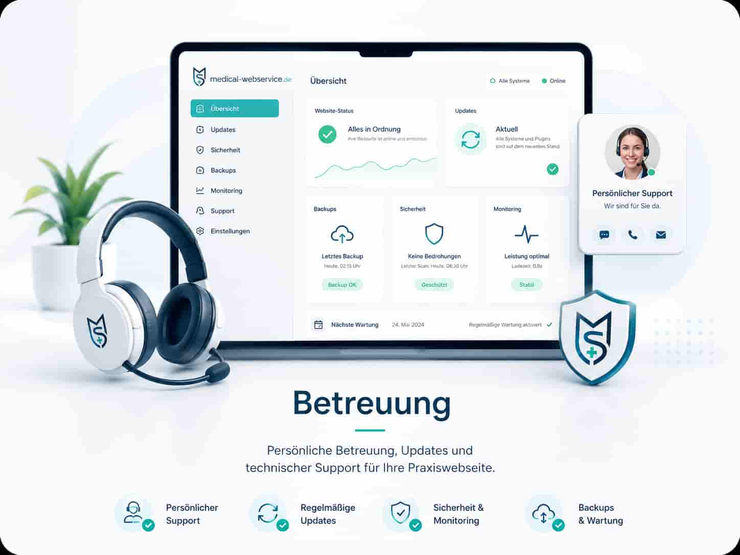 Website Betreuung mit Updates Monitoring Sicherheit und Support