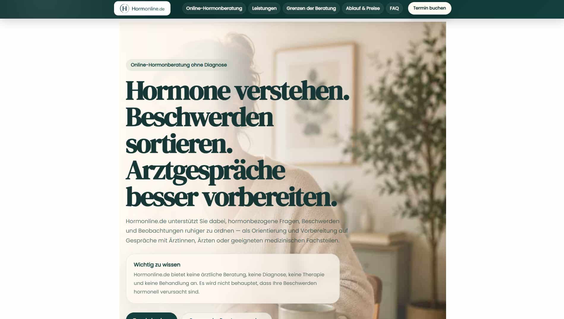 Screenshot der Referenz Hormonline.de