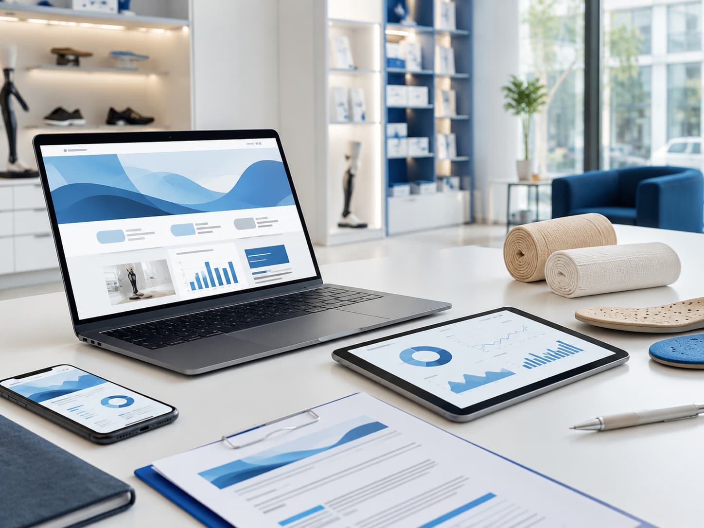 Digitale Website und lokale Sichtbarkeit für Sanitätshäuser